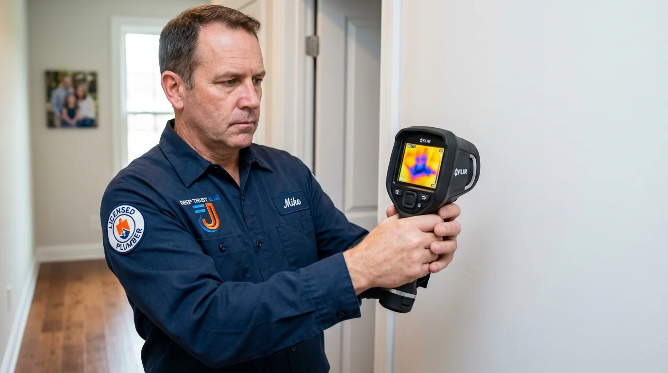 Thermal imaging leak detection by Johns Plumbing LLC in Redford